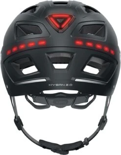 ABUS Hyban 2.0 LED Fahrradhelm - Signal Black Mat -Helm Geschäft ABUS Hyban 2 0 Led Fahrradhelm black mat 3