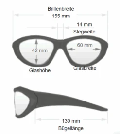 Überbrille Skipper 11.0 Polarisierend - Black Mat 7 Überbrille Skipper 11.0 Polarisierend - Black Mat -Helm Geschäft Abmessungen Skipper 11 0