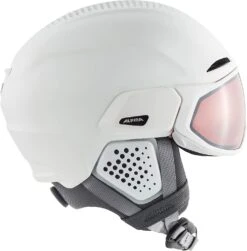 Alpina ORO QV MIPS Visier-Skihelm - White Mat -Helm Geschäft Alpina Alto QV Skihelm varioflex quattroflex white mat 3