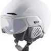 Alpina ALTO V Visier Skihelm - White Mat -Helm Geschäft Alpina Alto V Visier Skihelm selbsttoenendes Visier photochromatic variomatik white mat 1