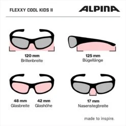Alpina Flexxy Cool Kids II - Turquoise Gloss 11 Alpina Flexxy Cool Kids II - Turquoise Gloss -Helm Geschäft Alpina Flexxy Cool Kid 2 Kindersonnenbrille z abmessungen 1