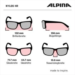 Alpina Nylos HR Sportbrille - White Purple Gloss 11 Alpina Nylos HR Sportbrille - White Purple Gloss -Helm Geschäft Alpina Nylos HR Sportbrille z Abmenssungen 1