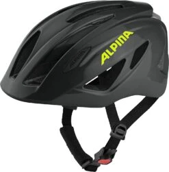 Alpina Pico Flash Kinder Fahrradhelm - Black Neon Gloss (glänzend)