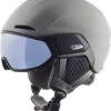 Alpina ALTO Q-LITE Visier Skihelm - Moon-grey Mat
