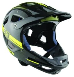 CASCO MTBE Fullface Downhill-Helm - Schwarz-Carbon Neon 8 CASCO MTBE Fullface Downhill-Helm - Schwarz-Carbon Neon -Helm Geschäft CASCO MTBE FullFace Black Olive Neon Carbon Shiny persp cmyk 300dpi 04 1457