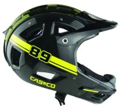 CASCO MTBE Fullface Downhill-Helm - Schwarz-Carbon Neon
