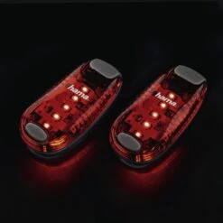 Hama Clip Lights Rücklicht 2er Set - Red -Helm Geschäft Hama Klemmlicht LED Ruecklicht Rucksack Fahrradhelm Kleidung rot 3