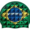 HEAD CAP FLAG SUEDE RHOUMB-Italia -Helm Geschäft Head Cap Schwimmkappe Flag Brasil