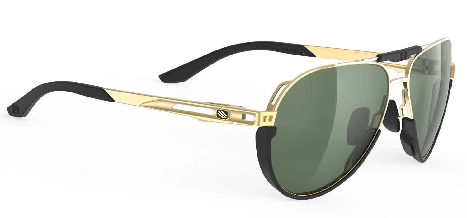 Rudy Project Skytrail Piloten-Sonnenbrille - Ligth Gold Shiny / Green 3 Rudy Project Skytrail Piloten-Sonnenbrille - Ligth Gold Shiny / Green