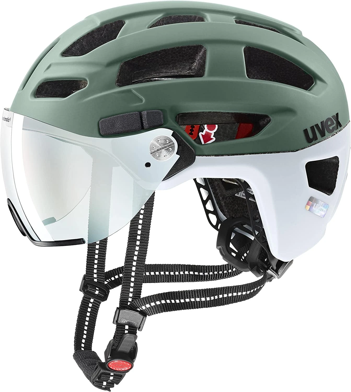 Uvex Finale Visor Vario Visier Fahrradhelm - Moss Green-cloud Matt 3 Uvex Finale Visor Vario Visier Fahrradhelm - Moss Green-cloud Matt
