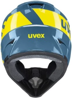 Uvex HLMT 10 Bike Full Face Helm - Blue Fire -Helm Geschäft uvex hlmt 10 bike donwhill mtb bmx helm 3 ansicht von hinten