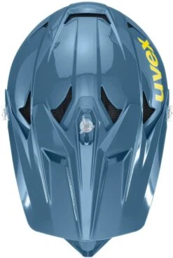 Uvex HLMT 10 Bike Full Face Helm - Blue Fire -Helm Geschäft uvex hlmt 10 bike donwhill mtb bmx helm 4 ansicht von oben draufsicht