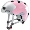 Skaterhelm Uvex Kid 3 - Silver-rose -Helm Geschäft uvex kid 3 Kinderfahrradhelm silver rose 1
