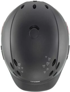 Uvex Onyxx Kinderreithelm - Glamour Black Pink Mat -Helm Geschäft uvex onyx glamour kinder reithelm black pink 5