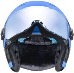 Uvex Rocket Jr. Visor Visier Kinder-Skihelm - Blue Mat -Helm Geschäft uvex rocket jr visor visier kinderskihelm blue mat 3