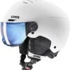 Uvex Rocket Jr. Visor Visier Kinder-Skihelm - White Black Mat