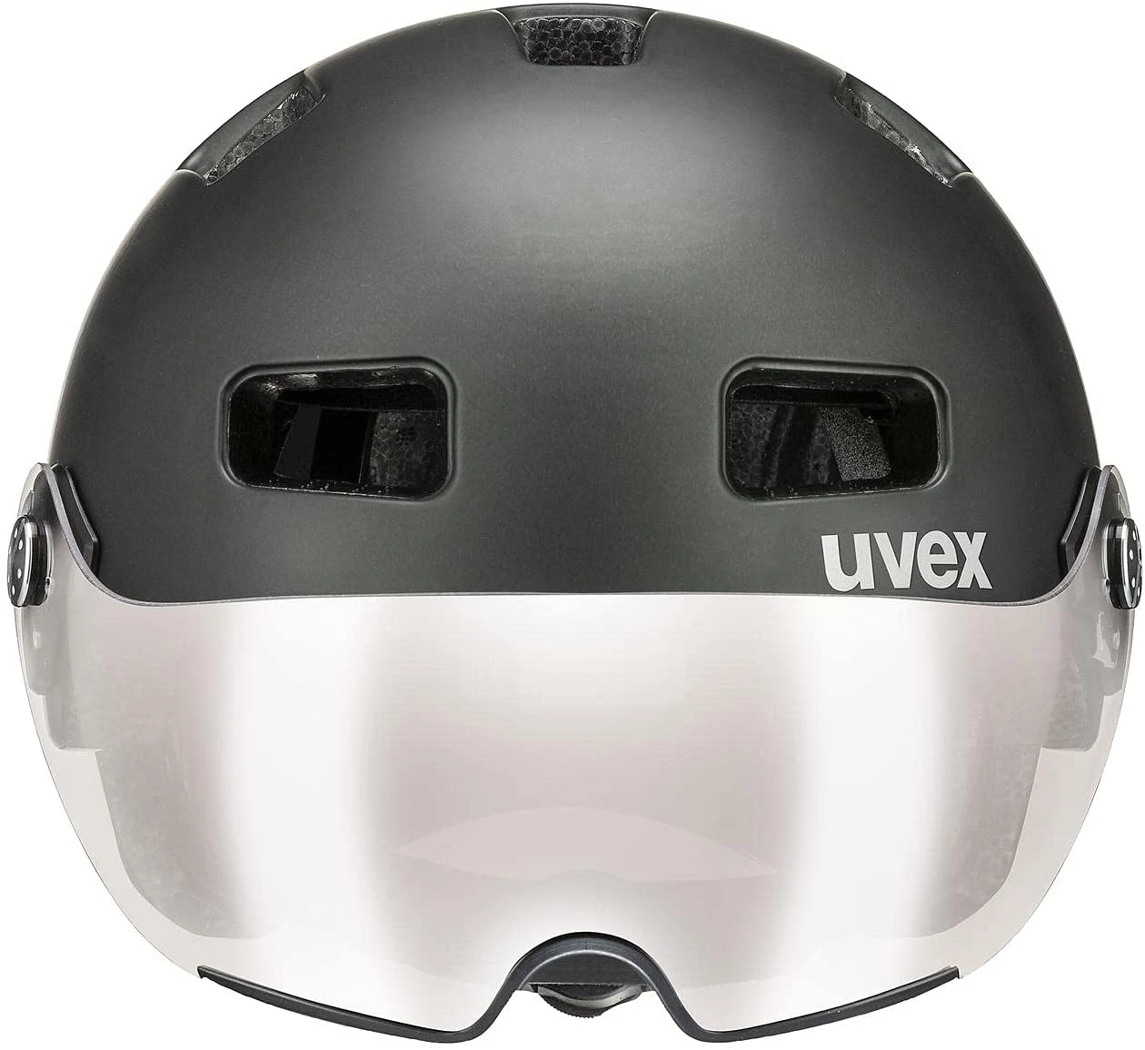 Uvex Rush Visor Visier Fahrradhelm - Dark Silver Mat 4 Uvex Rush Visor Visier Fahrradhelm - Dark Silver Mat – Bild 2