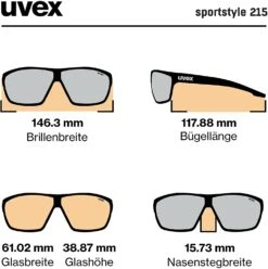 Uvex Sportstyle 215 Sportbrille Grey Mat 13 Uvex Sportstyle 215 Sportbrille Grey Mat -Helm Geschäft uvex sportstyle 215 sportbrille fahrradbrille grey silver 6 1